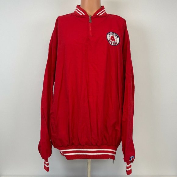 Russell Athletic Boston Red Sox Pullover Windbreaker Jacket Vtg 90s MLB 2XL - Picture 2 of 6